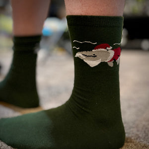 Santa Whale Crew Socks