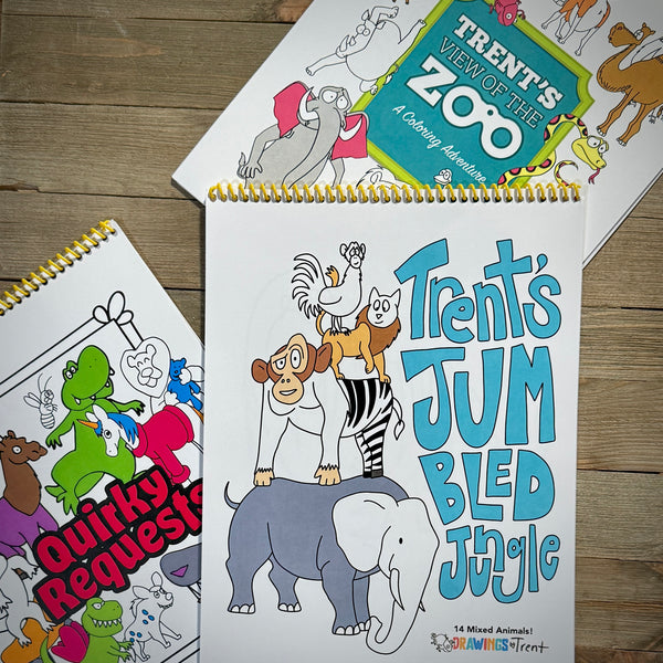 3 Pack Trent's Coloring Books (NEW!)
