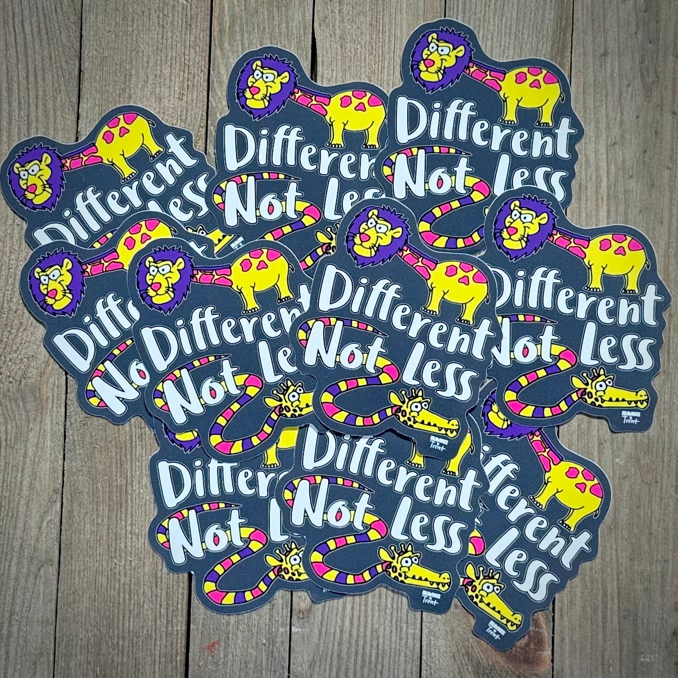 Long Not Less Different Not Less Decal (Original) – Drawings By Trent