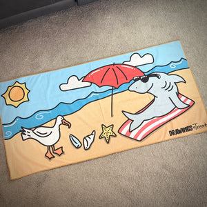 Beach Buddy Shark Large Beach Towel