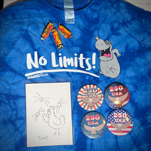 Blue Firework Bundle - Featuring Trent's blue tie-dye No Limits! tee