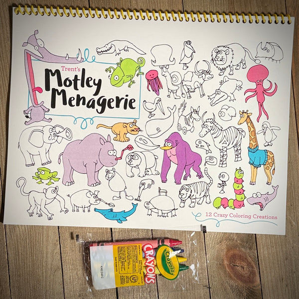 Trent's Motley Menagerie Coloring Book Pack