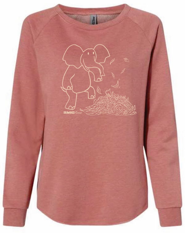 Elephant Dusty Rose Crewneck Sweatshirt