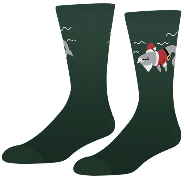 Santa Whale Crew Socks