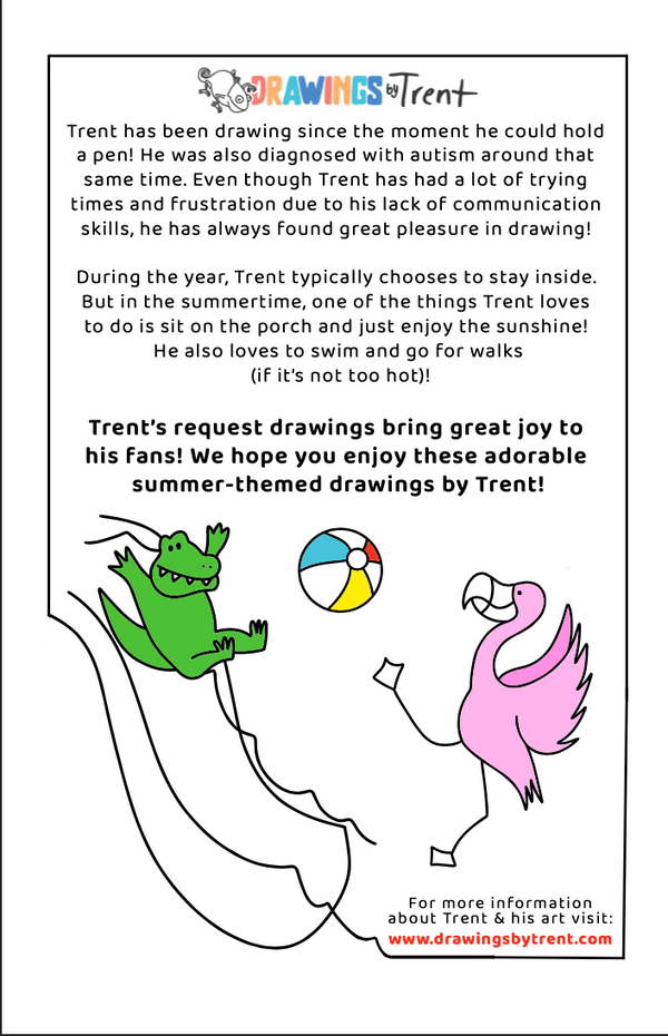 Trent's Sizzling Summer coloring book