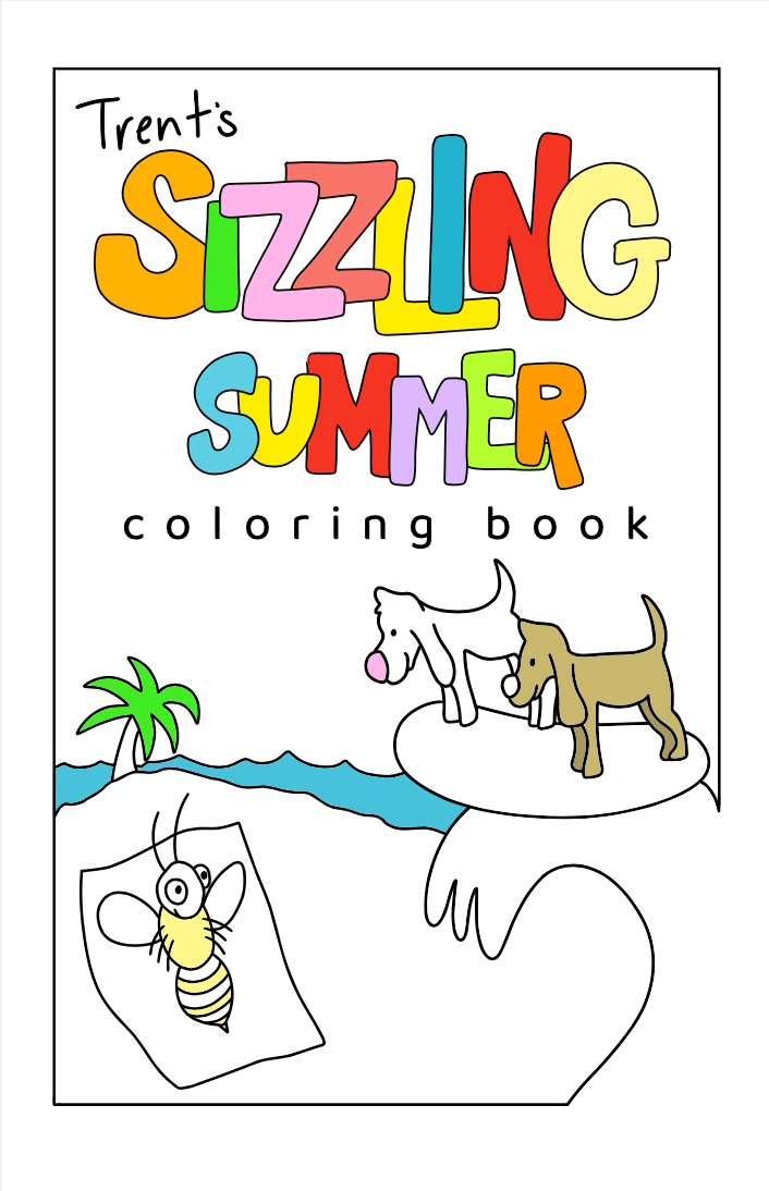 Trent's Sizzling Summer coloring book Drawings By Trent