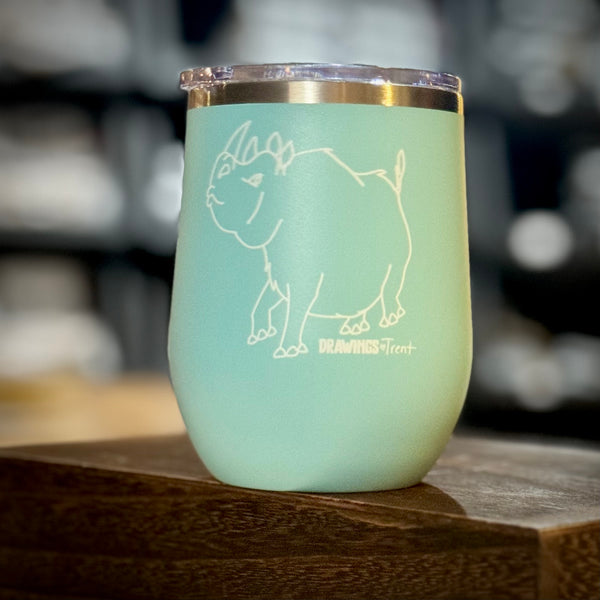 Pretty Rhino Wine Tumbler