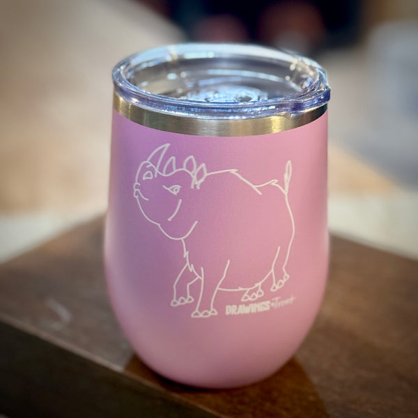 Pretty Rhino Wine Tumbler