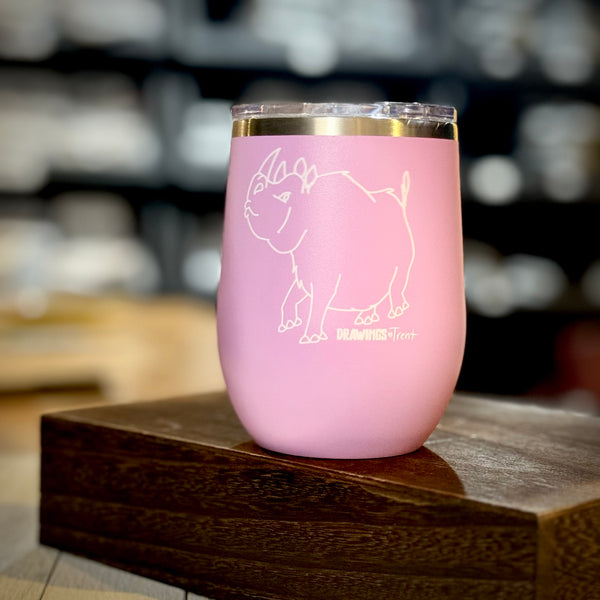 Pretty Rhino Wine Tumbler