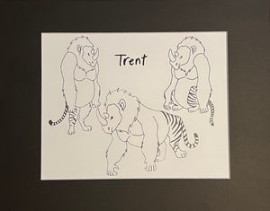 Rhino-Lion-Gorilla-Tiger Trio